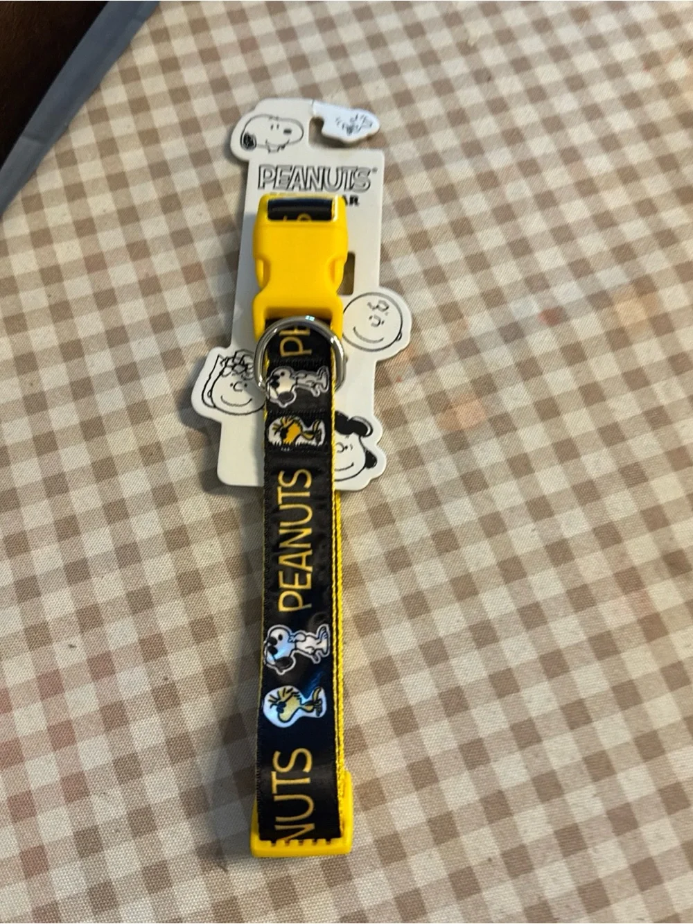 Peanuts Yellow & Black Snoopy Pet Collar